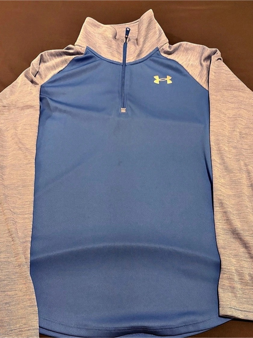 Under Armour Youth Quarter-Zip Blue & Gray Like New